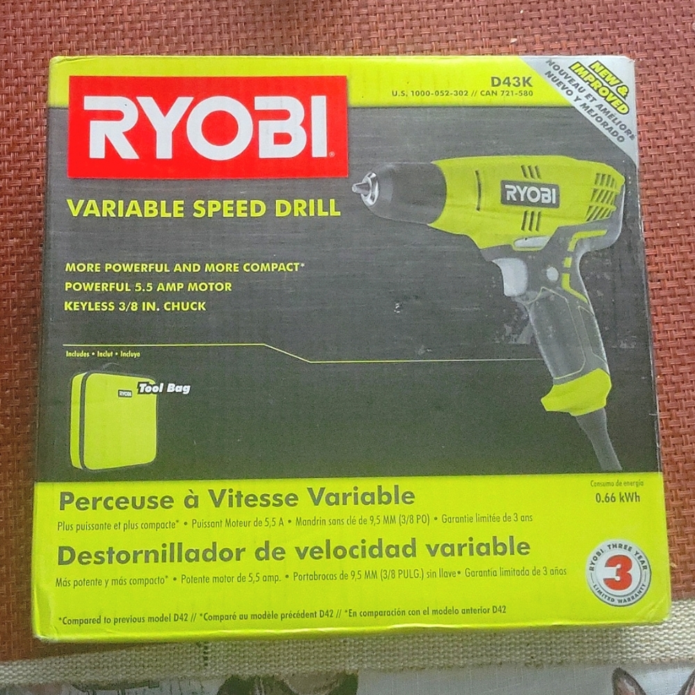 New ryobi drill